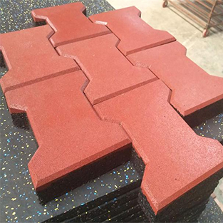 Rubberized floor tiles